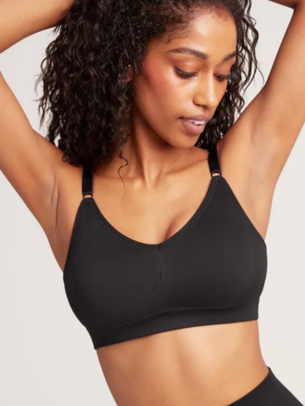 Knix Seamless Moves Wireless Bra Black size XL wire free loungewear comfort